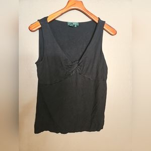 Lauren Ralph Lauren Sleeveless Black Blouse Large